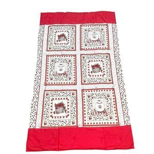 Vintage Cherry Themed Quilt Pillow Packable Quillow New Cherries Red Patchwork